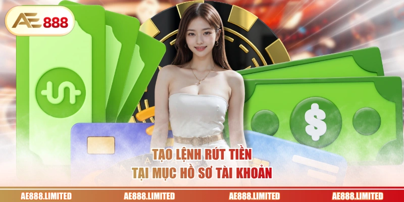Tạo lệnh rút tiền tại mục hồ sơ tài khoản